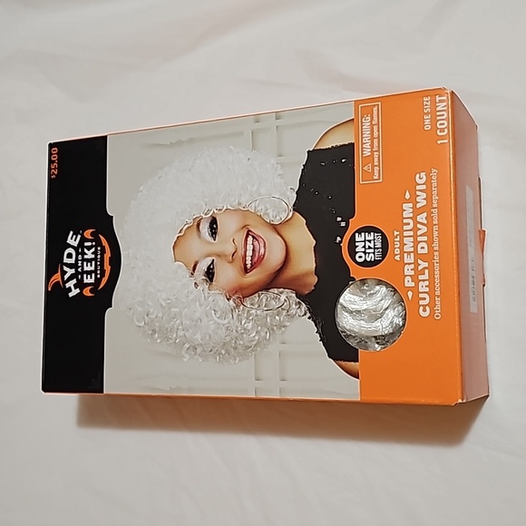 Hyde and Eek Adult Premium Curly Diva Wig OSFM White - Picture 1 of 15